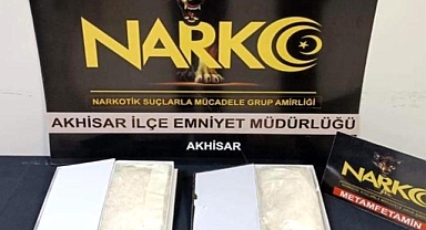 Akhisar'da 1 kilo 497 gram metamfetamin ele geçirildi