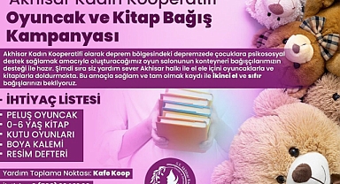 Depremzede çocuklar için oyunca ve kitap bağış kampanyası başladı