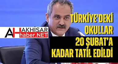 Tüm Türkiye'de okullar 20 Şubat'ta başlayacak