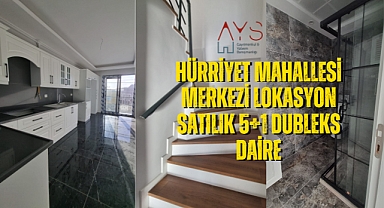 Hürriyet Mahallesi merkezi lokasyon satılık 5+1 dubleks daire