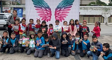 Cumhuriyet İlkokulu öğrencileri kitap ve edebiyat festivalini ziyaret etti