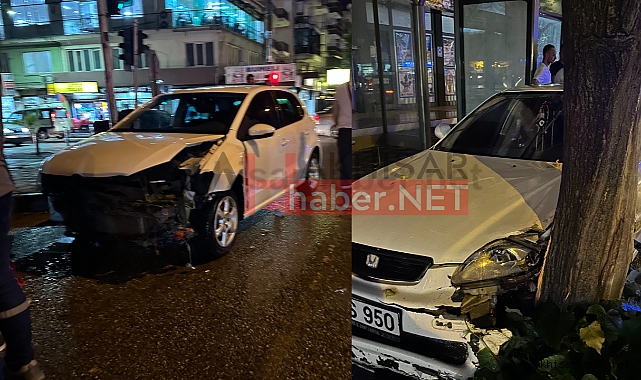 Akhisar Tütün otel önündeki feci kaza ucuz atlatıldı