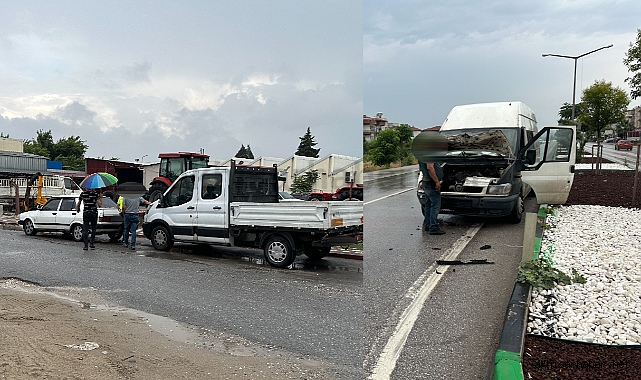 Yağmurlu hava kazayı getirdi