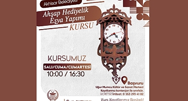 Akhisar Belediyesi'nden Hobi ve Sanat Tutkunlarına Yeni Kurs: Ahşap Hediye Eşya Yapımı