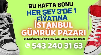Akhisar'da İstanbul Gümrük Pazarında tüm ayakkabılar 3'te 1 fiyatına