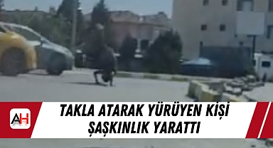 Akhisar Karayolunda İlginç Anlar: Takla Atarak Yürüyen Kişi Şaşkınlık Yarattı