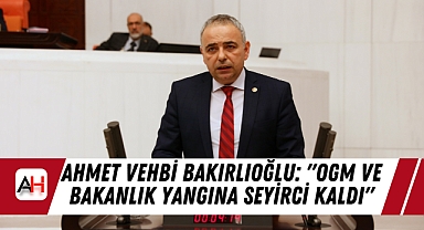 Ahmet Vehbi Bakırlıoğlu: "OGM ve Bakanlık Yangına Seyirci Kaldı"