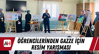 Hilaliye Kız Kur'an Kursu Öğrencilerinden Gazze İçin Resim Yarışması