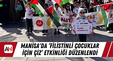 Manisa'da 'Filistinli Çocuklar İçin Çiz' Etkinliği Düzenlendi