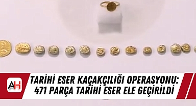 Tarihi Eser Kaçakçılığı Operasyonu: 471 Parça Tarihi Eser Ele Geçirildi