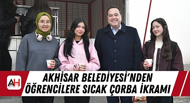 Akhisar Belediyesi'nden Öğrencilere Sıcak Çorba İkramı