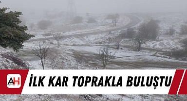 Kırkağaç Hamidiye'ye 2024'ün İlk Karı Yağdı
