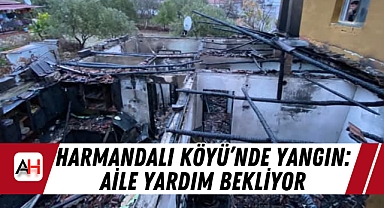 Harmandalı Köyü'nde Yangın: Aile Yardım Bekliyor