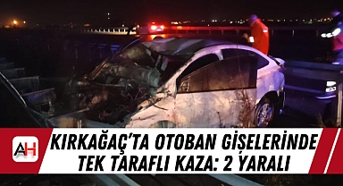 Kırkağaç'ta Otoban Gişelerinde Tek Taraflı Kaza: 2 Yaralı