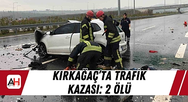 Kırkağaç'ta Feci Kaza: Park Halindeki Tankere Çarpan Otomobilde 2 Kişi Hayatını Kaybetti