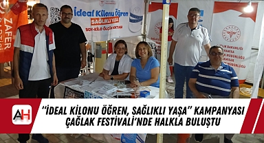"İdeal Kilonu Öğren, Sağlıklı Yaşa" kampanyası Çağlak Festivali'nde halkla buluştu