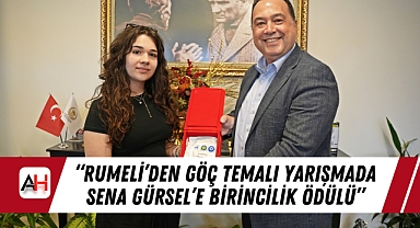 "Rumeli'den Göç Temalı Yarışmada Sena Gürsel'e Birincilik Ödülü"