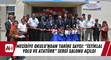 Mecidiye Okulu'ndan Tarihe Saygı: "İstiklal Yolu ve Atatürk" Sergi Salonu Açıldı