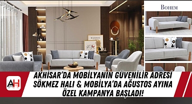 Akhisar’da sadece eski hastane yolunda bulunan Sökmez halı ve mobilya
