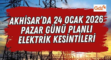 25 Ocak 2026 Pazar Günü saat 10.00'dan 15.00'e Kadar Elektrik Kesintisi var