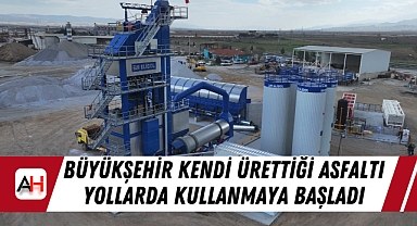 Büyükşehir Kendi Ürettiği Asfaltı Yollarda Kullanmaya Başladı