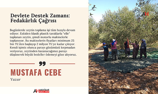 Devlete Destek Zamanı: Fedakârlık Çağrısı