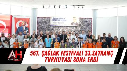 567. Çağlak Festivali 33.Satranç Turnuvası Sona Erdi