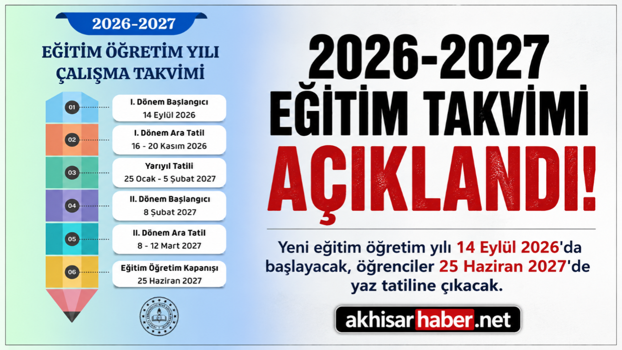 2026-2027 Eğitim Öğretim Yılı Takvimi Açıklandı