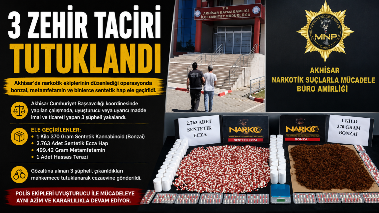 3 Zehir Taciri Tutuklandı