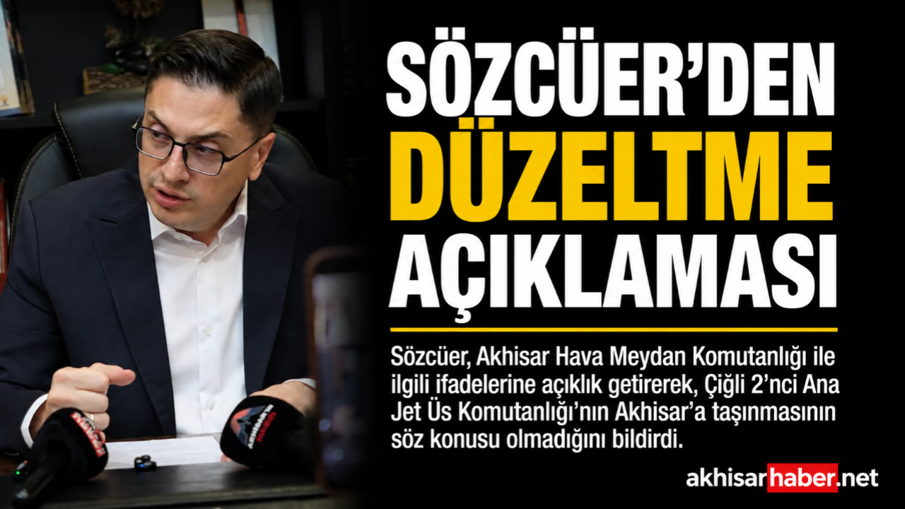 AK Parti Akhisar İlçe Başkanı Sözcüer'den Düzeltme Açıklaması