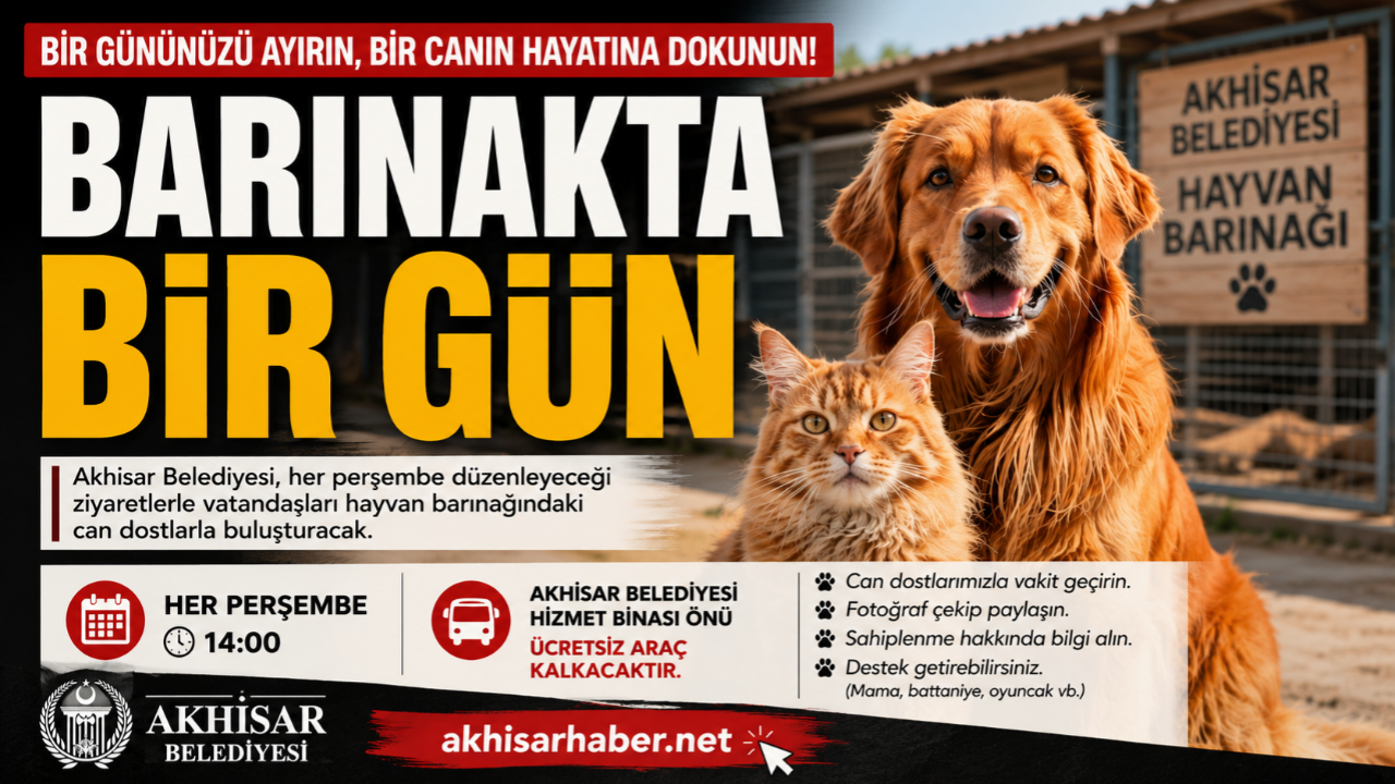 Akhisar Belediyesi’nden Anlamlı Proje: “Barınakta Bir Gün”