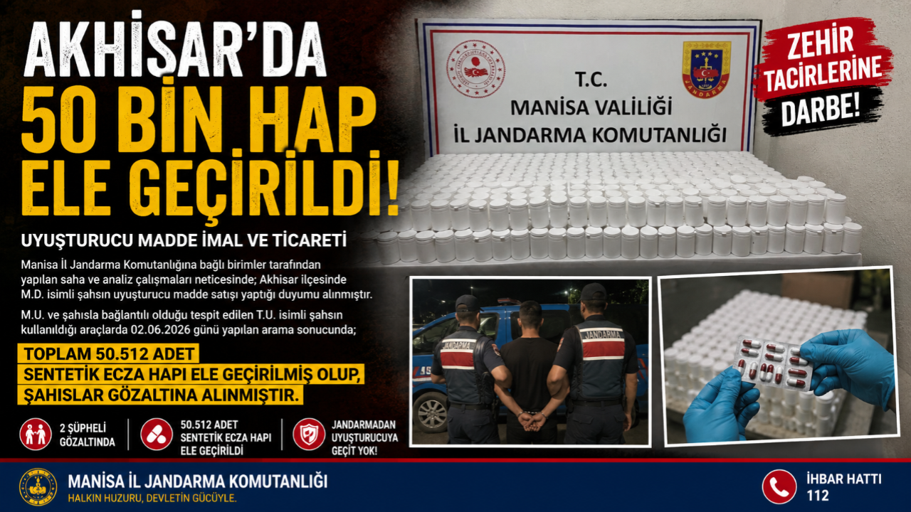 Akhisar'da 50 Bin Hap Ele Geçirildi
