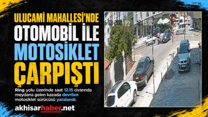 Akhisar’da Otomobil ile Motosiklet Çarpıştı: 1 Yaralı