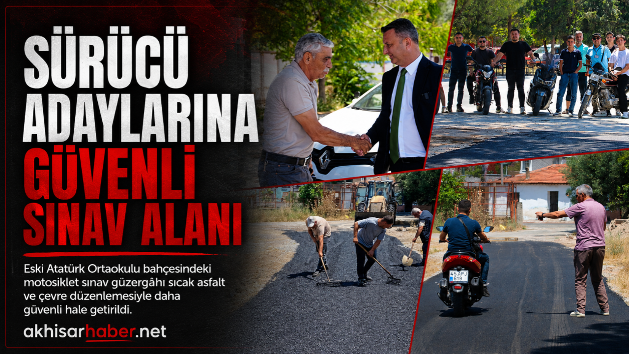 Akhisar’da Sürücü Adayları İçin Güvenli Sınav Alanı Oluşturuldu