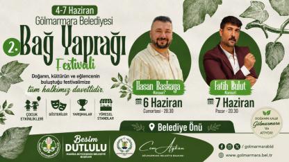 Bağ Yaprağı Festivali Gölmarmara’da Başlıyor