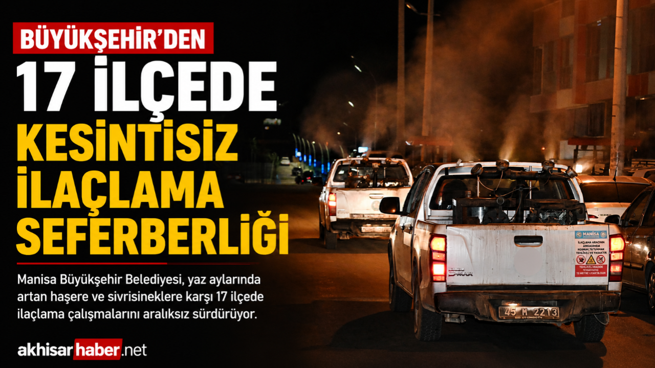 Büyükşehir'den 17 İlçede İlaçlama Mesaisi