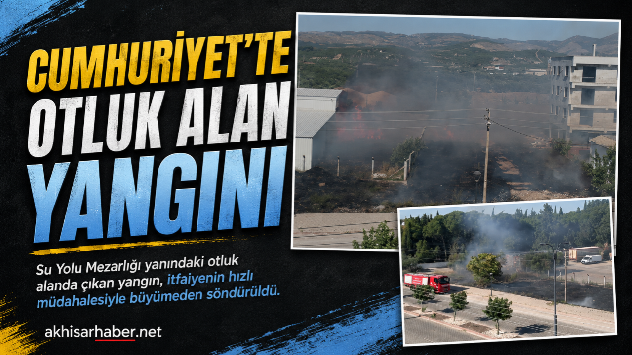 Cumhuriyet Mahallesi’nde Otluk Alan Yangını Korkuttu
