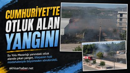 Cumhuriyet Mahallesi’nde Otluk Alan Yangını Korkuttu
