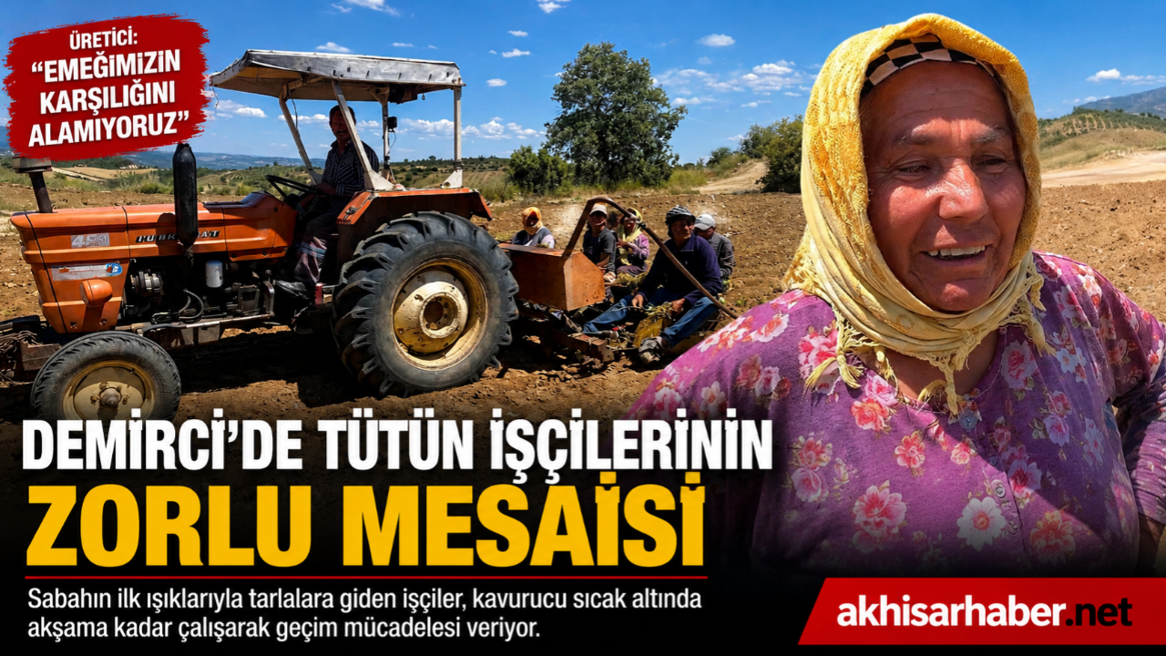 Demirci’de Tütün İşçilerinin Zorlu Mesaisi