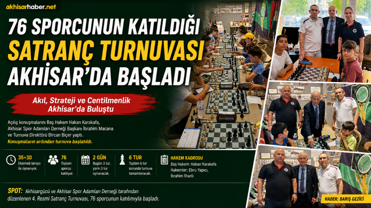Dördüncü Akhisargücü Resmi Satranç Turnuvası Başladı
