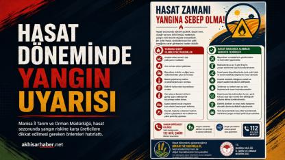 Hasat Döneminde Yangın Uyarısı: “Bir Anlık İhmal Bir Yıllık Emeği Yok Edebilir”