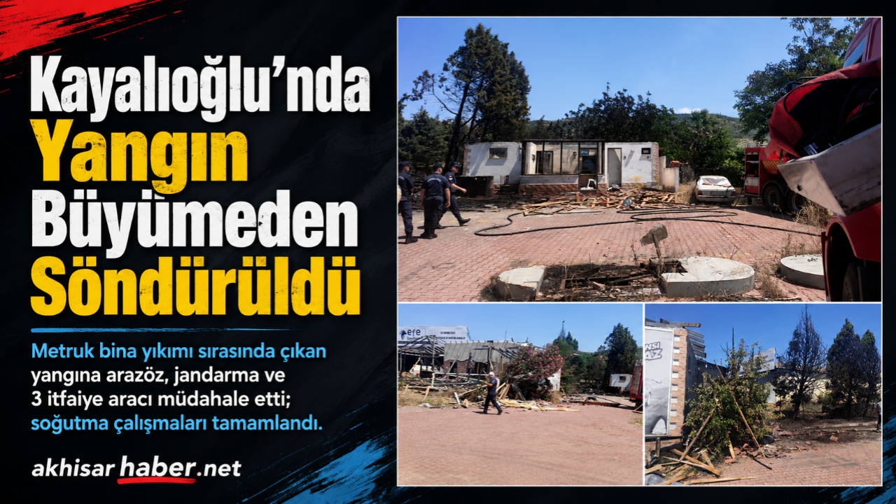 Kayalıoğlu Mahallesi’nde Metruk Binada Yangın