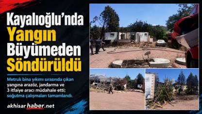 Kayalıoğlu Mahallesi’nde Metruk Binada Yangın
