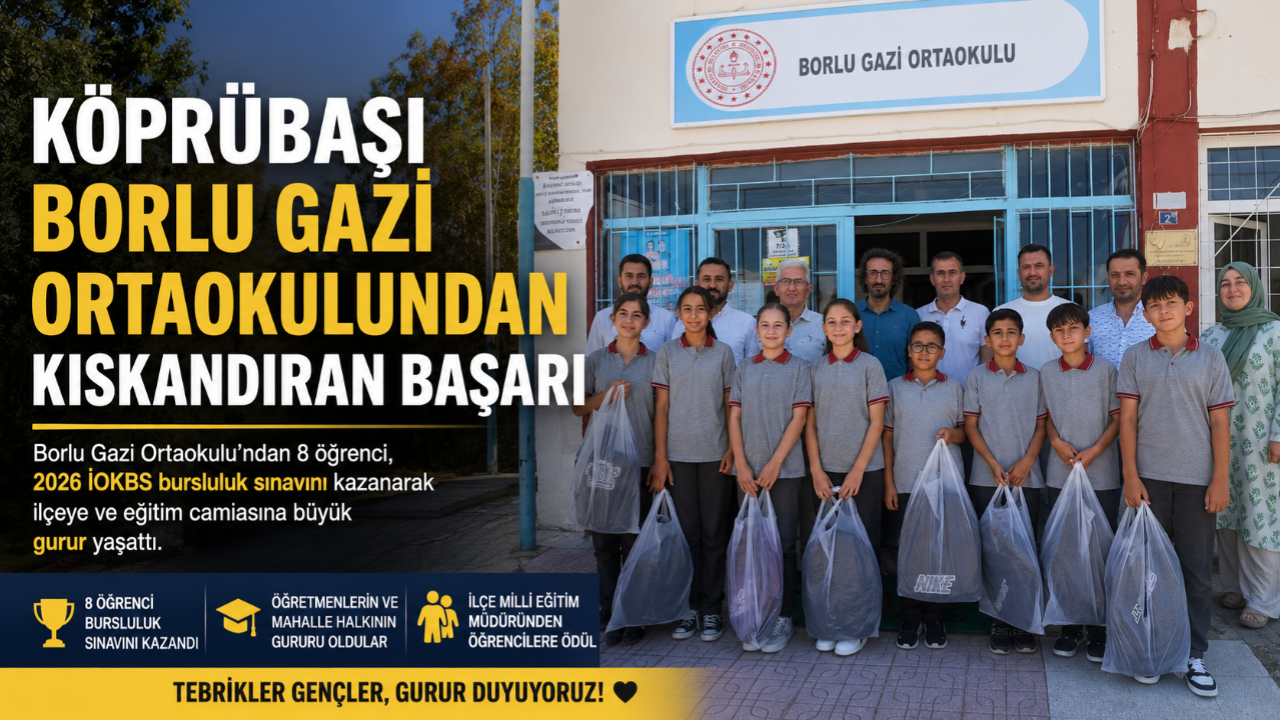 Köprübaşı'nda 8 Öğrenci Bursluluk Sevinci