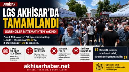 LGS Akhisar’da Tamamlandı: Öğrenciler Matematikten Yakındı