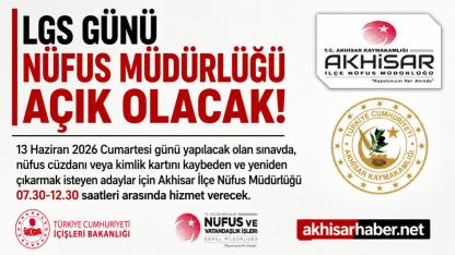 LGS Günü Nüfus Müdürlüğü Açık Olacak