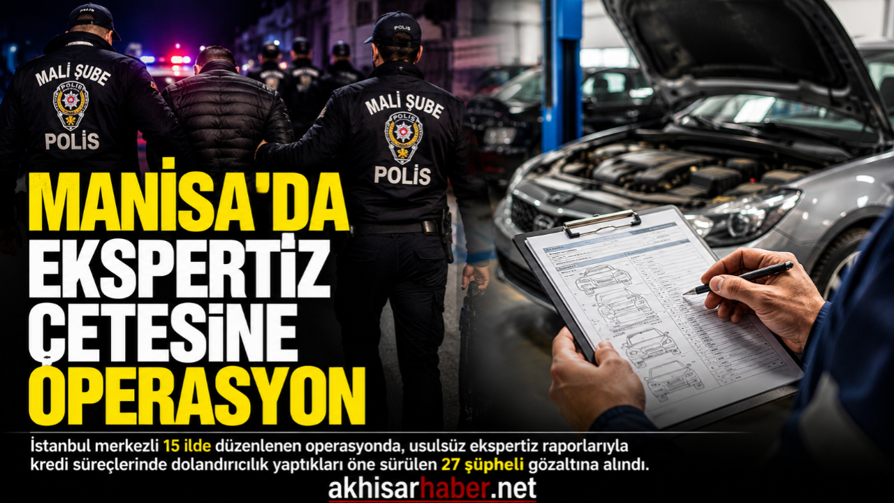 Manisa Dahil 15 İlde Ekspertiz Çetesine Operasyon
