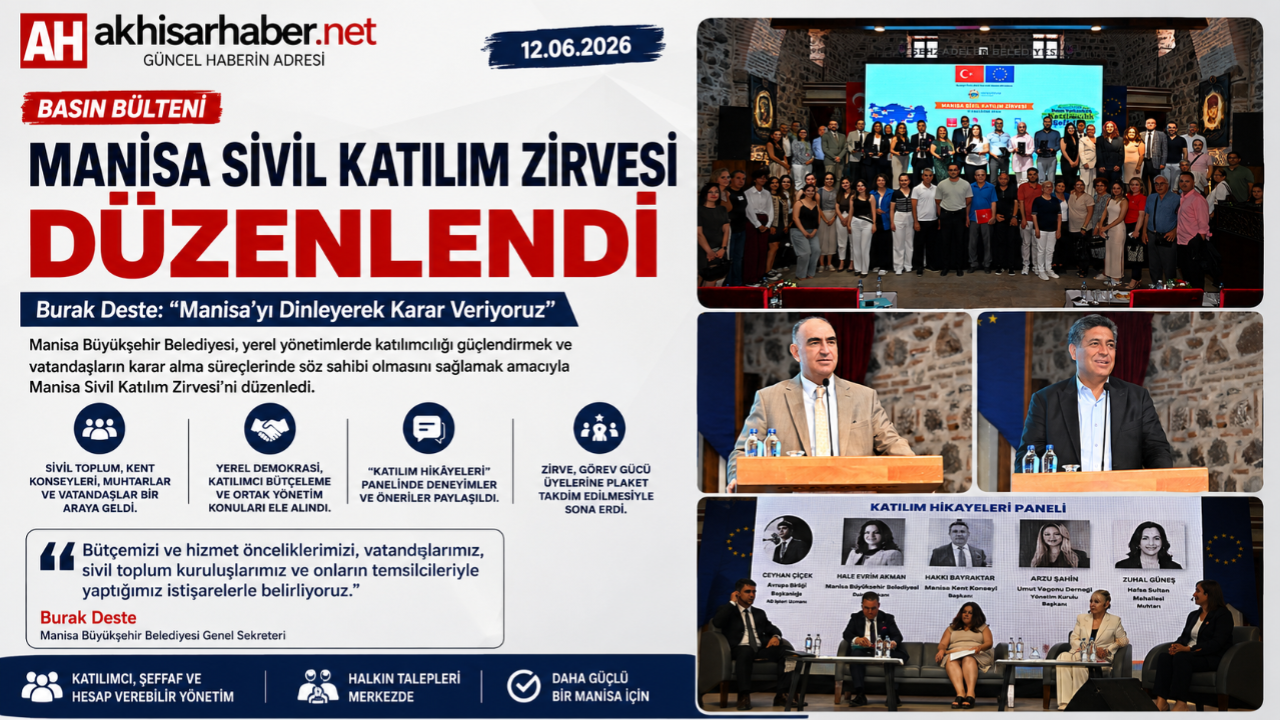 Manisa Sivil Katılım Zirvesi Düzenlendi