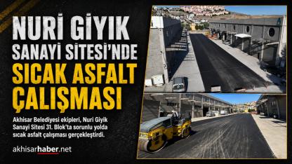 Nuri Giyik Sanayi Sitesi’nde Sıcak Asfalt Çalışması