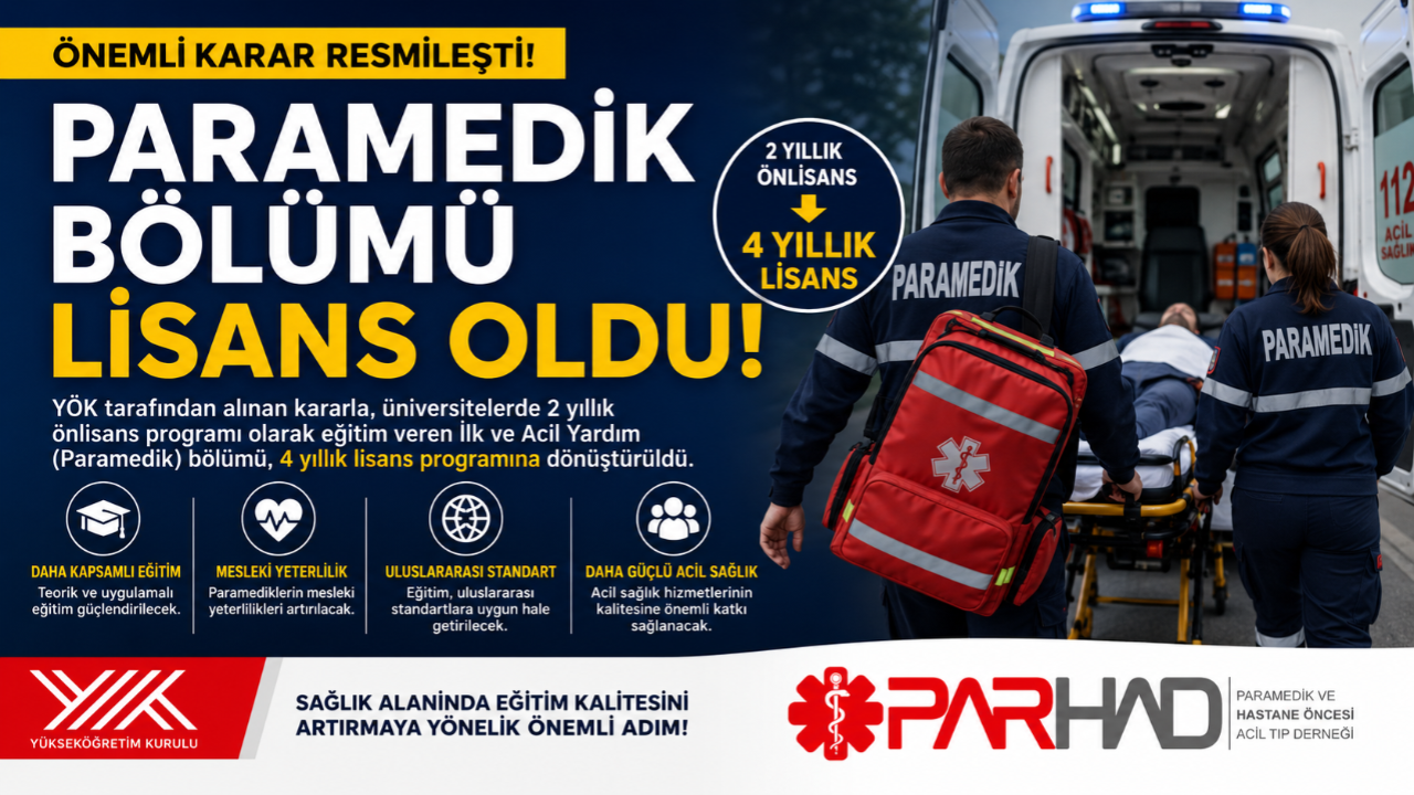 Paramedik Bölümü Artık 4 Yıllık Oldu